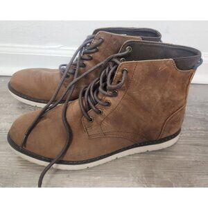 Toms Men's Sz. 10.5 Brown Lace Up Ankle Suede Leather Boots